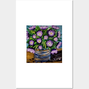 Stunning beautiful abstract flowers in a glass Vass Posters and Art